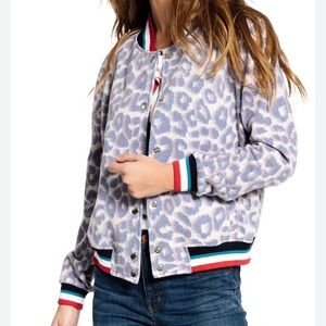 SOL ANGELES leopard bomber Jacket in leopard Medium